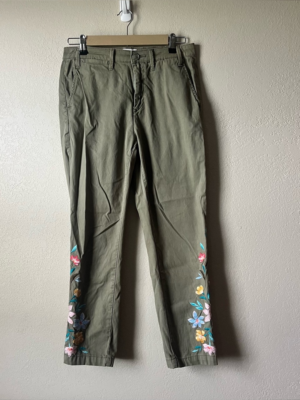 DRIFTWOOD Embroidered Olive Green Pants